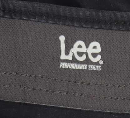 Lee Men's Black Chino Shorts Size 33 Regular Fit Cotton Stretch