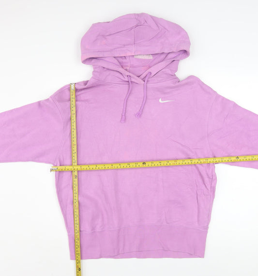 Nike Women’s Purple Pullover Hoodie Small Cotton Blend Sweatshirt