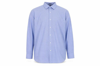 Tommy Hilfiger Men's Blue Check Regular Fit 2XL Long Sleeve Shirt