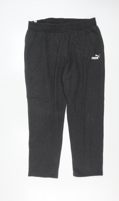 Puma Women's Black XL Jogger Sweatpants with Elastic Waist