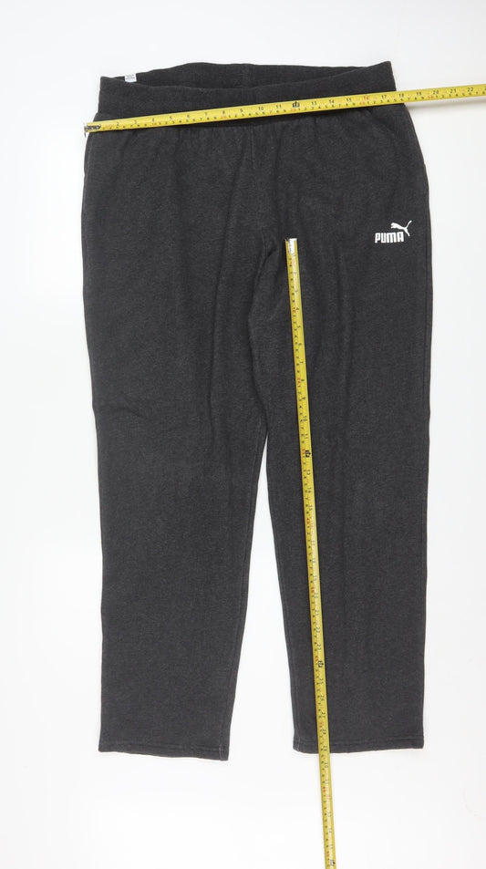 Puma Women's Black XL Jogger Sweatpants with Elastic Waist
