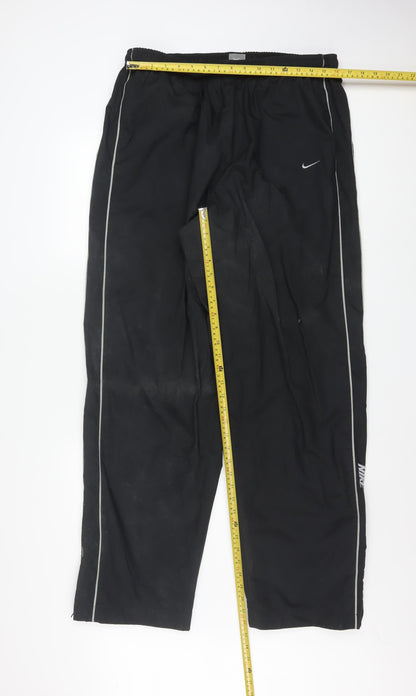 Nike Men's Black 2XL Track Pants Woven Polyester Activewear Trousers