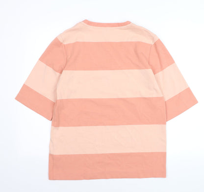 Marks and Spencer Autograph Women’s Pink Striped V-Neck T-Shirt Size 10