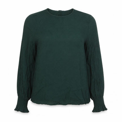 H&M Women's Green Long Sleeve Viscose Blouse Size 8