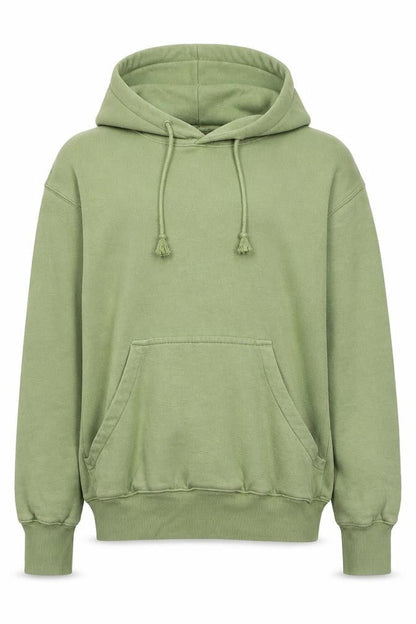 Nike Men Green Cotton Pullover Hoodie XXS Hooded Kangaroo Pocket
