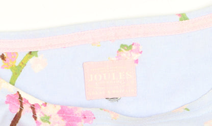 Joules Women’s Blue Floral 3/4 Sleeve Cotton T-Shirt Size 8