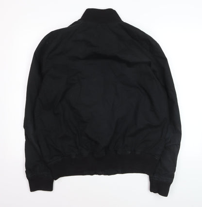 Burton London Men's Black L Bomber Jacket Cotton Nylon