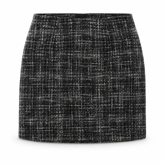 H&M Women's Black Check Tweed Pencil Skirt Size 8 Workwear