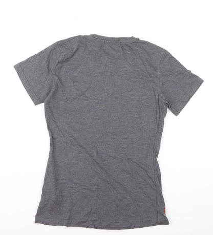 Jameson Mens Grey Graphic Logo T-Shirt Size L Cotton Blend