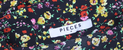 Pieces Women’s Multicoloured Floral Midi Shirt Dress Size M