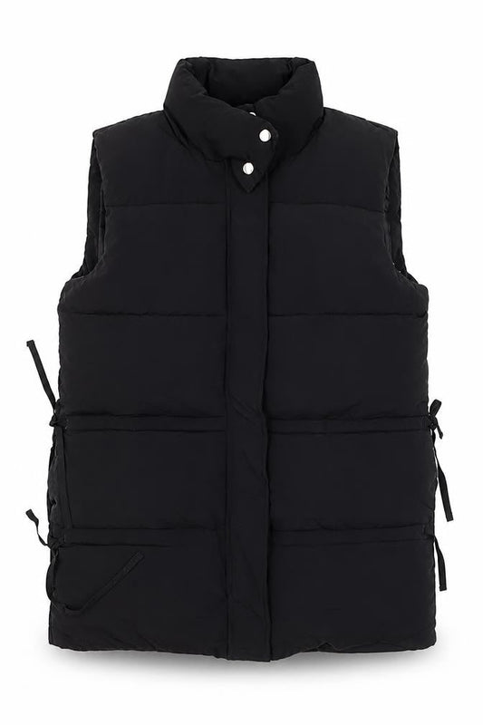 Missguided Women’s Black Puffer Waistcoat Size 6 Sleeveless Quilted