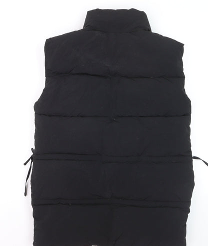 Missguided Women’s Black Puffer Waistcoat Size 6 Sleeveless Quilted