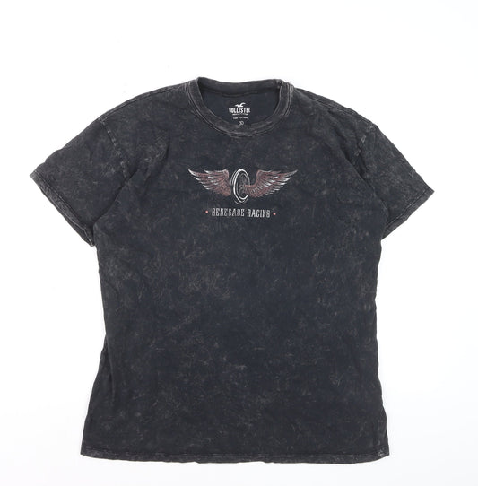 Hollister Men’s Black Renegade Racing Graphic T-Shirt Size S