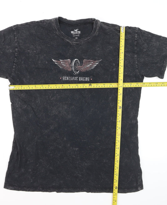 Hollister Men’s Black Renegade Racing Graphic T-Shirt Size S