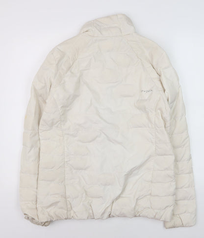 Spyder Women's Ivory Puffer Jacket L Lightweight Down Insulated