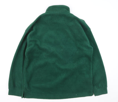 Traditional Craftwear Men's Green Fleece 1/2 Zip Pullover Sweatshirt M