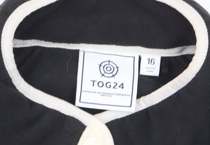 TOG24 Men's Black Fleece 1/2 Zip Windbreaker Jacket Size L
