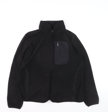 Marks and Spencer Goodmove Men's Black Fleece Track Jacket Size L