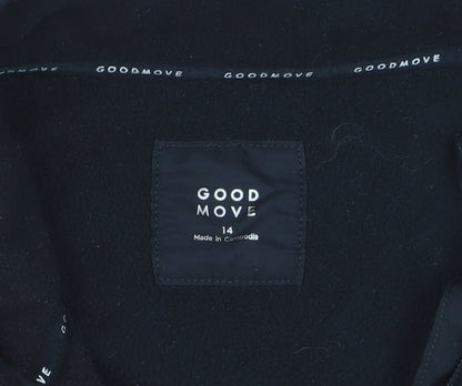 Marks and Spencer Goodmove Men's Black Fleece Track Jacket Size L