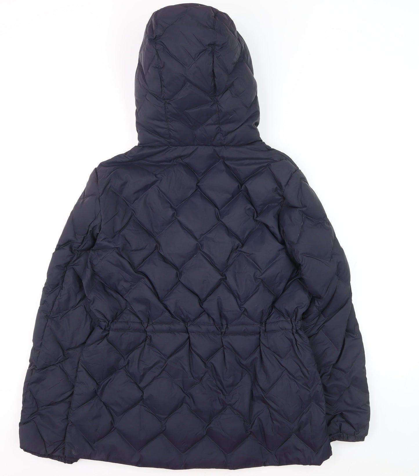 Marks and Spencer Womens Blue Size 12 Hooded Puffer Jacket