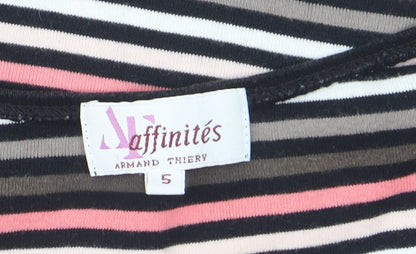 Armand Thiery Women’s Multicoloured Striped Cotton T-Shirt L