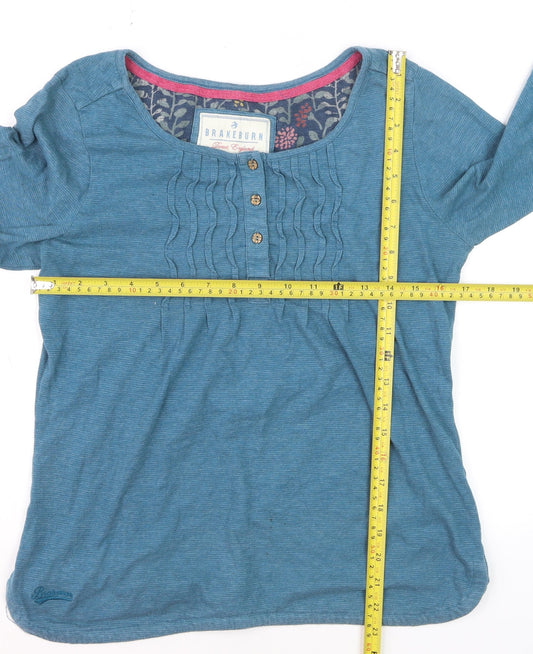 Brakeburn Women’s Blue Long Sleeve Basic T-Shirt Size 12