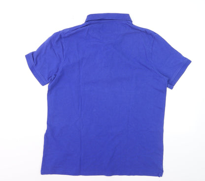Lyle & Scott Men's Blue XL Cotton Polo Shirt Classic Logo