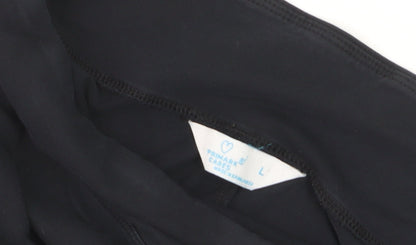 Primark Women’s Black Cotton Blend Ankle Leggings Size L