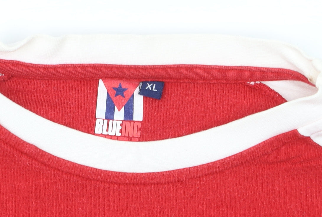 Blue Inc Men’s Red Havana Cuba Flag Graphic T-Shirt XL