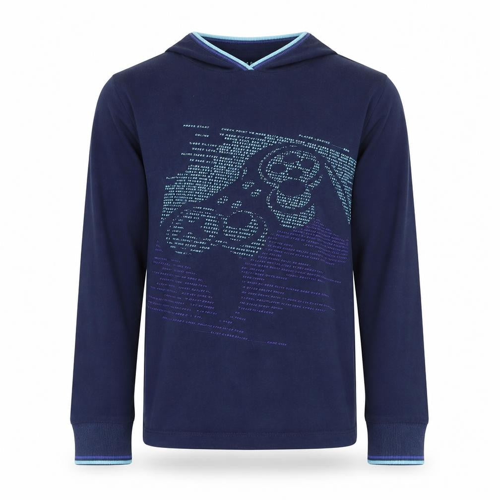 Next Boys Blue Long Sleeve Graphic Video Game T-Shirt 12 Years