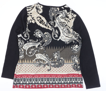 Alexara Women’s Multicoloured Paisley Jersey Long Sleeve Top L