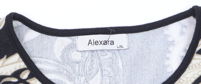 Alexara Women’s Multicoloured Paisley Jersey Long Sleeve Top L