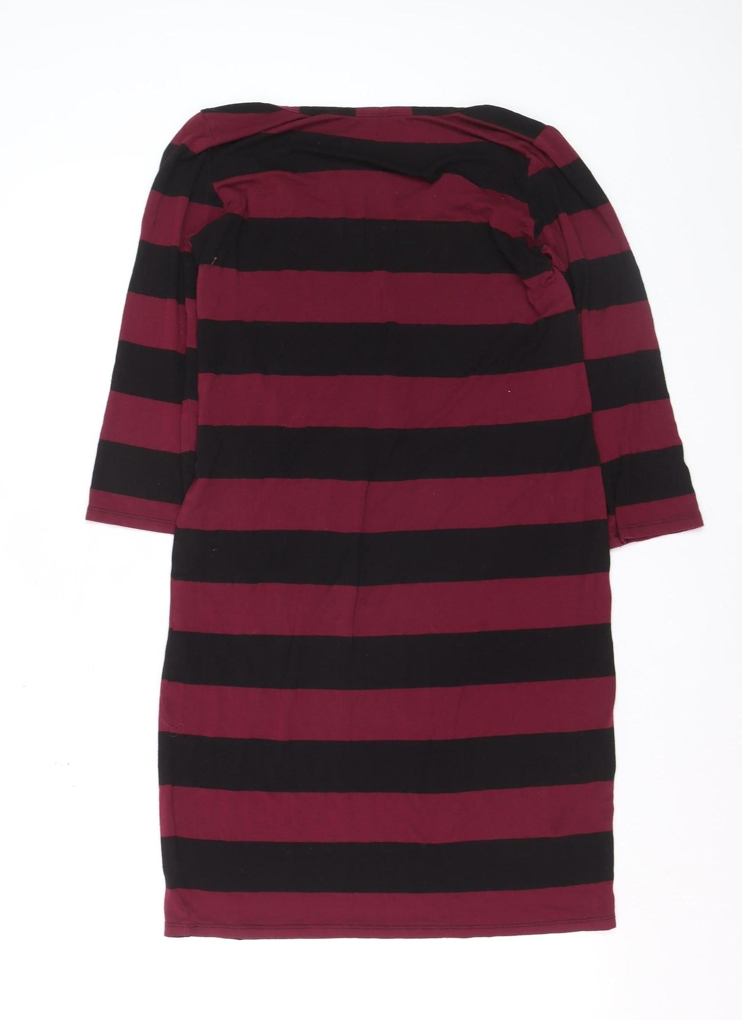 Therapy Women’s Burgundy Black Stripe Shift Dress Size 12