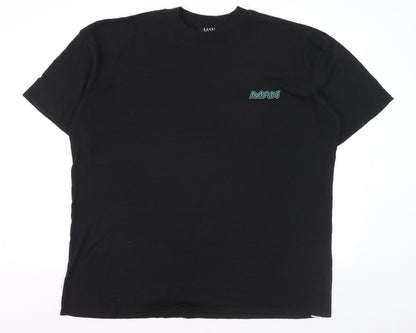 boohooMAN Men Black Graphic Bird Logo T-Shirt L Regular Fit