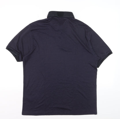 Marks and Spencer Men's Blue Regular Fit Polo Shirt Size M