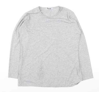 Brezza Women's Grey Long Sleeve Basic Viscose T-Shirt Size 16