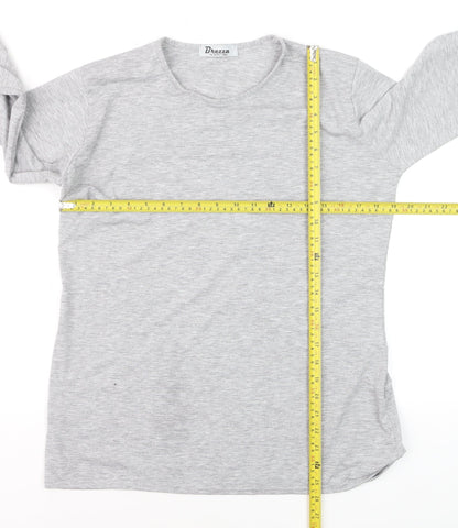 Brezza Women's Grey Long Sleeve Basic Viscose T-Shirt Size 16