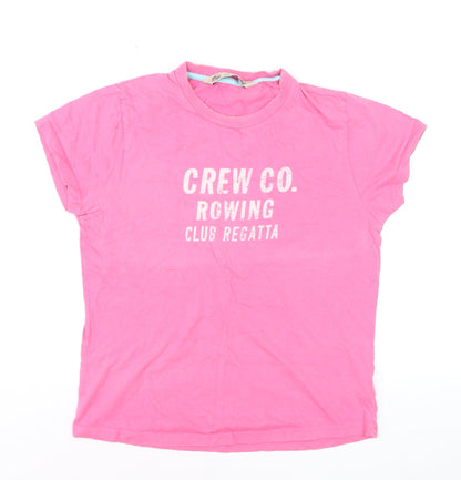 Crew Clothing Co Women's Pink Cotton T-Shirt Size 14