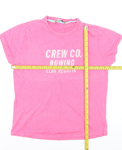 Crew Clothing Co Women's Pink Cotton T-Shirt Size 14