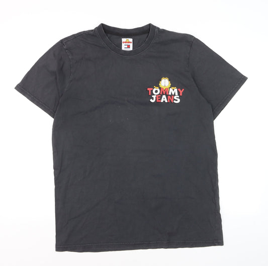 Tommy Jeans Men’s Black Garfield Graphic Cotton T-Shirt Size M