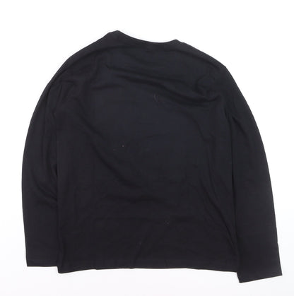 Snooze Time Boys Black Game Day Long Sleeve Cotton T-Shirt 11-12 Years