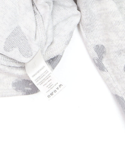 Tu Women Grey Heart Print Long Sleeve T-Shirt Size 18