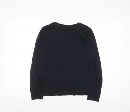 Next Boys Black Graphic Long Sleeve Pullover T-Shirt 11 Years