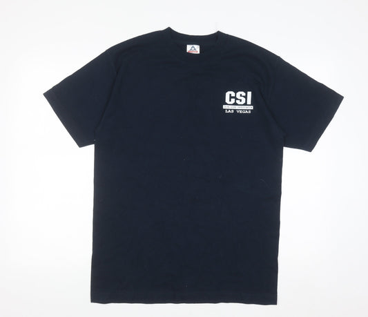 Alstyle Apparel Men's Black CSI Las Vegas Cotton T-Shirt Medium