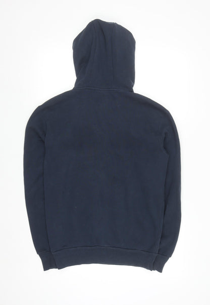Ellesse Women's Navy Hoodie Size 8 Pullover Cotton Blend Logo Hooded Sweatshirt