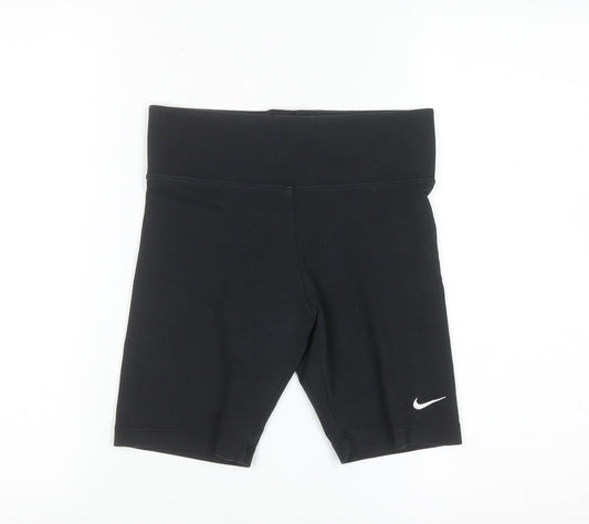 Nike Womens Black Small Biker Shorts Stretch Gym Training Activewear