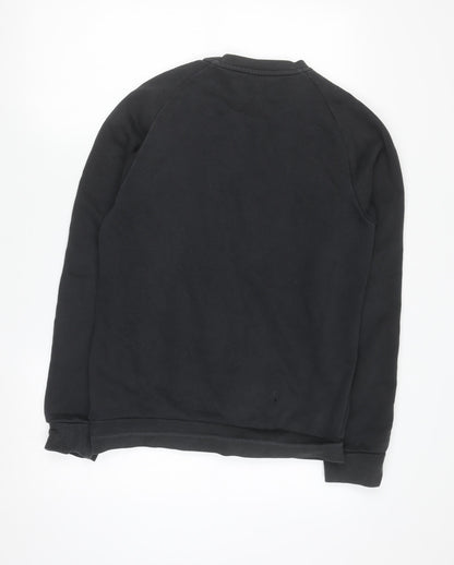 Adidas Mens Black Crew Neck Pullover Sweatshirt Size L