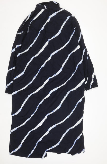Marks and Spencer Women Blue Tie Dye Shirt Dress Size 14