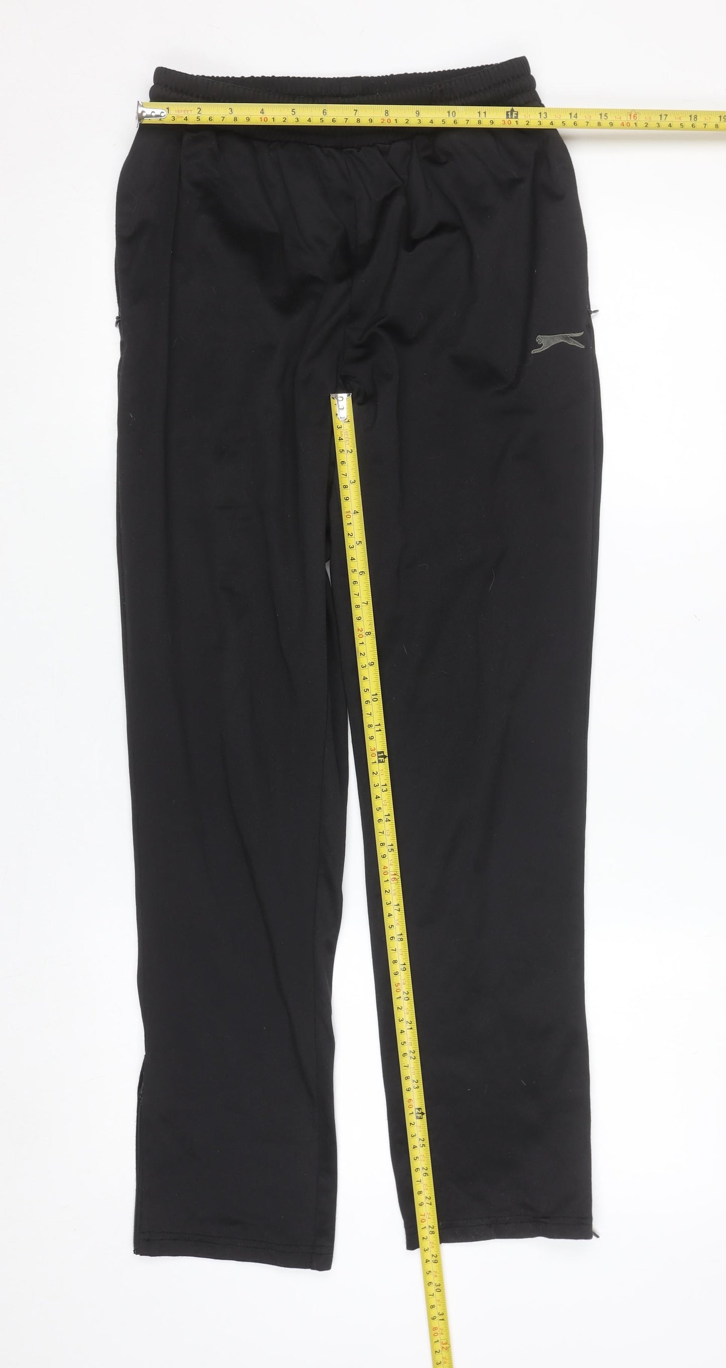 Slazenger Men's Black Track Pants Size S Quick Dry Polyester
