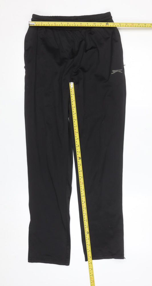 Slazenger Men's Black Track Pants Size S Quick Dry Polyester